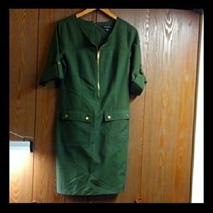Green sharagano utility dress